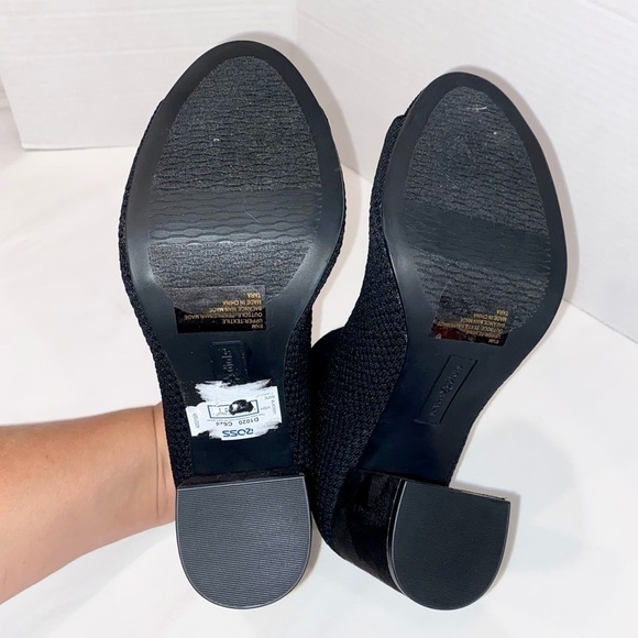 Seven Dials Tara Peep-toe Shooties Knit Outer Dressy Heels Black Size 8.5 - Picture 7 of 9